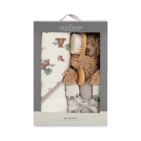 Little Linen Bath Baby Gift Set - Willow Bear