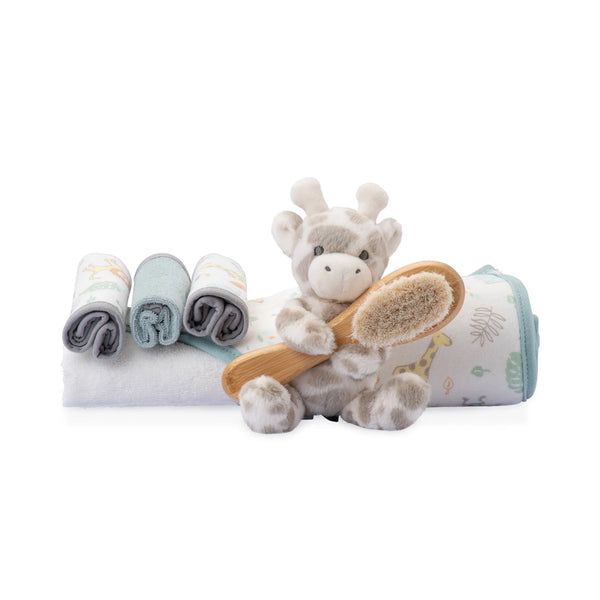 Little Linen Bath Baby Gift Set - Savanna Giraffe