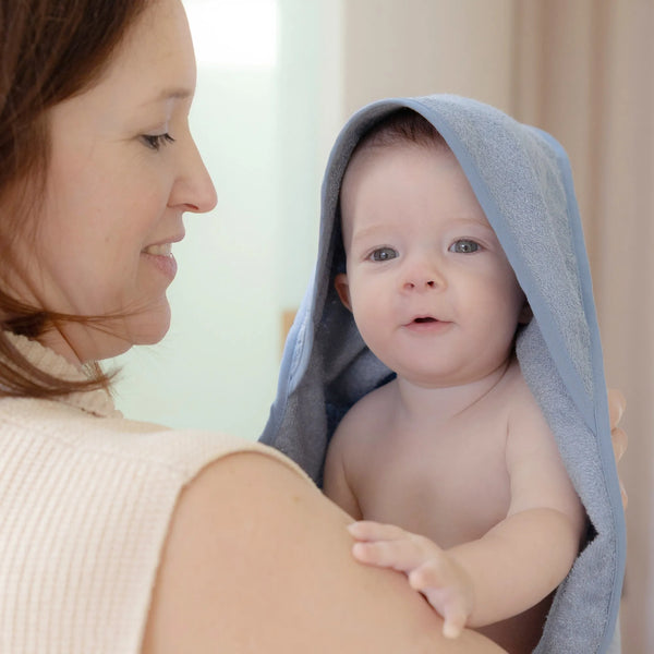 Little Bamboo Baby Hooded Towels 2PK - Retro Blue