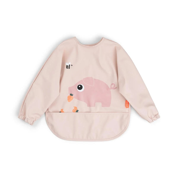 Done by Deer Sleeved Pocket Bib - Powder