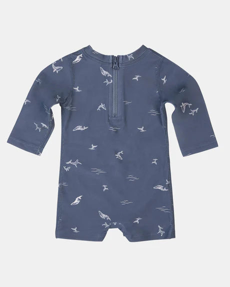 Toshi Swim Onesie L/S - Whales