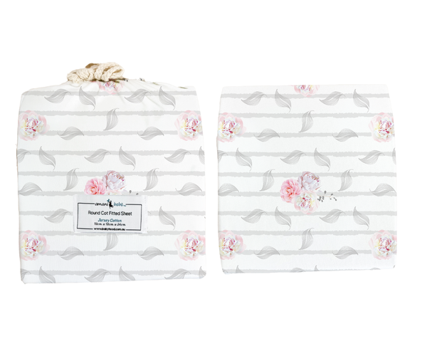 Amani Bebe Organic Round Fitted Sheet – Vintage Floral