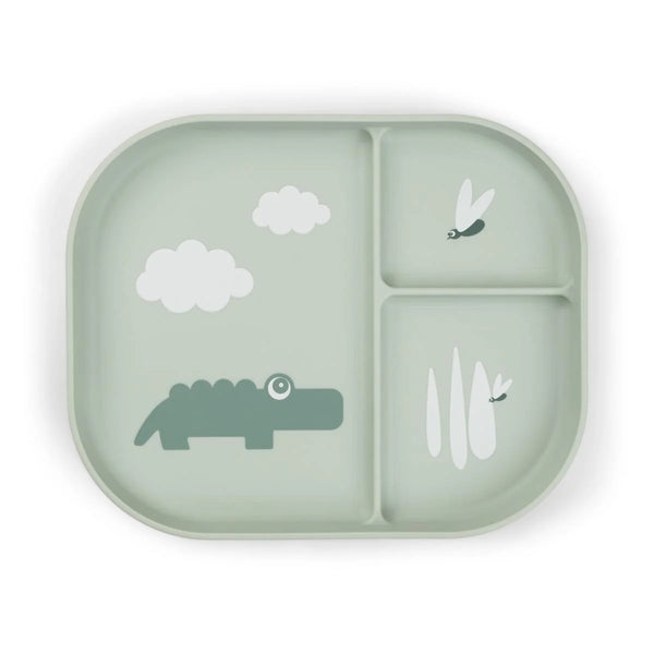 Done by Deer Foodie Compartment Plate - Crocco/Green