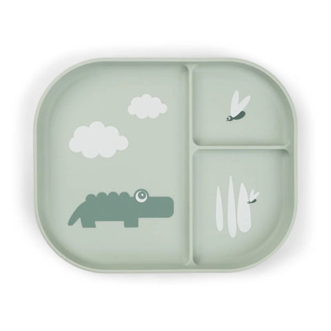 Done by Deer Foodie Compartment Plate - Crocco/Green
