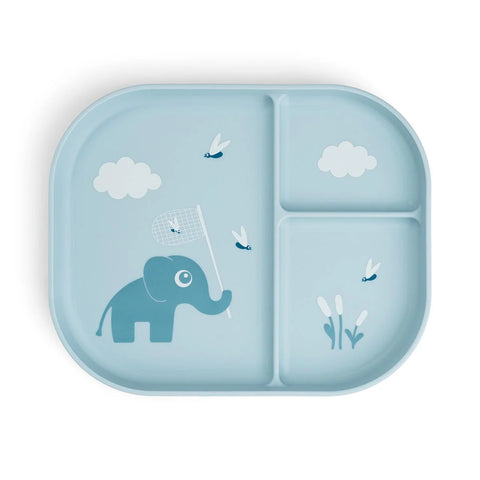 Done by Deer Foodie Compartment Plate -Blue/Elphee