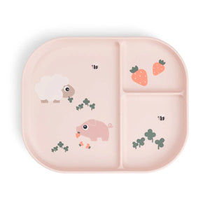 Done by Deer Foodie Compartment Plate - Light Powder/Farm plate