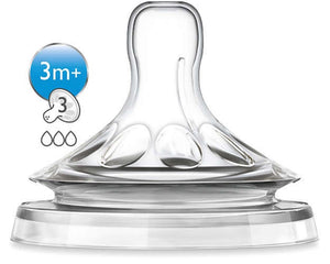 Avent Natural 3m+ Medium Flow Teat 2pk