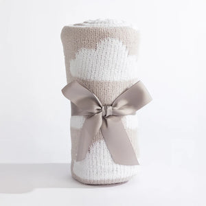 Living Textiles Chenille Blanket - Grey Clouds