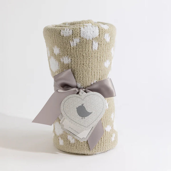 Living Textiles Chenille Blanket - Sunflower Taupe