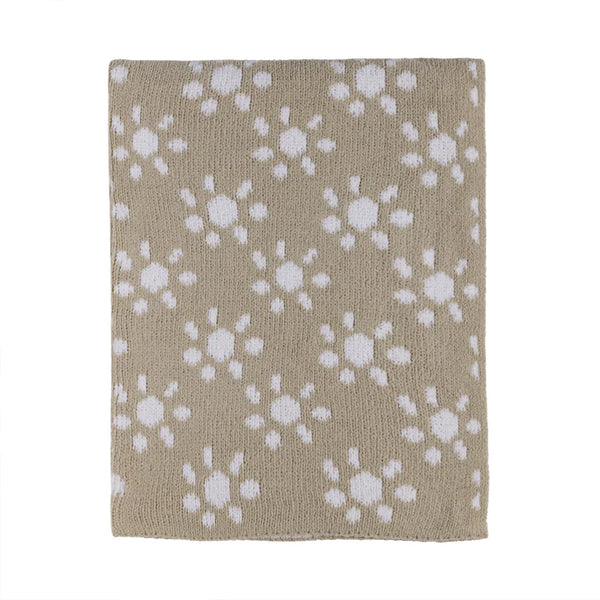 Living Textiles Chenille Blanket - Sunflower Taupe
