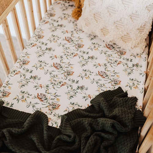 Snuggle Hunny Organic Fitted Cot Sheet - Eucalypt