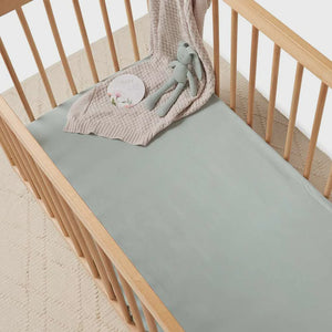 Snuggle Hunny Organic Fitted Cot Sheet - Sage
