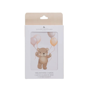 Living Textiles Milestone Cards - Cuddly Bear