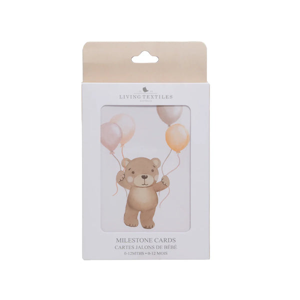 Living Textiles Milestone Cards - Cuddly Bear