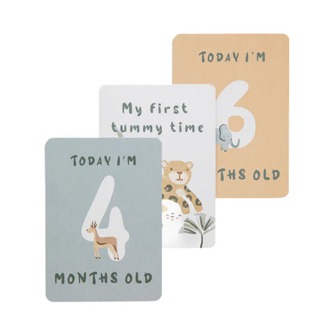 Living Textiles Milestone Cards - Wild Safari