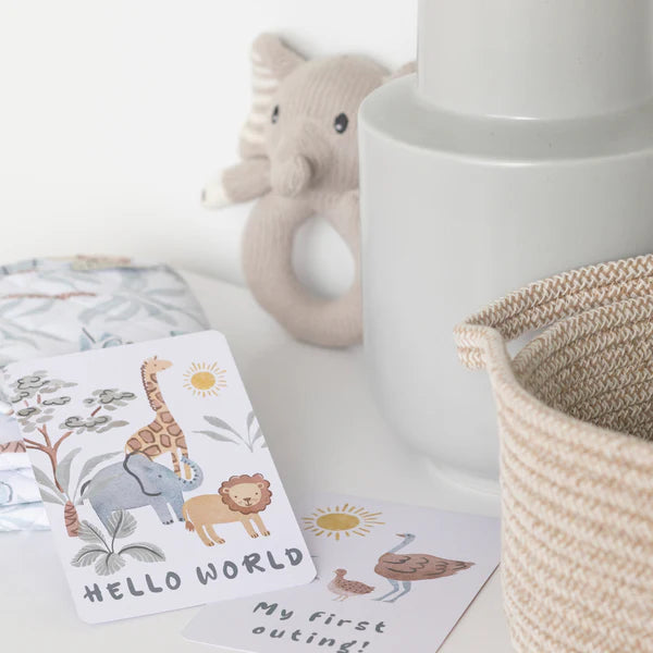 Living Textiles Milestone Cards - Wild Safari