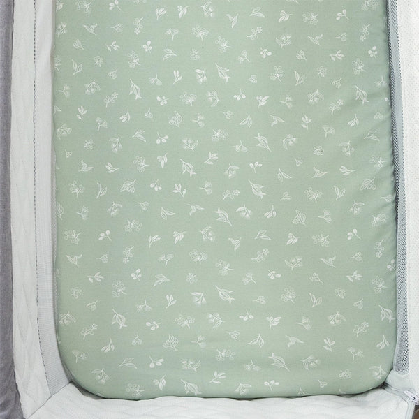 Living Textiles 2 Pack Organic Bedside Sleeper Fitted Sheet - Australiana