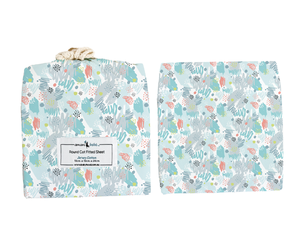 Amani Bebe Round Fitted Sheet – Paint