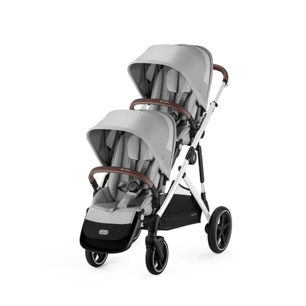 Cybex Gazelle Lava Grey Double + Bassinet - Ex Display