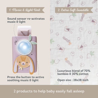 TAF Toys  Bunny Soother & Swaddle Set