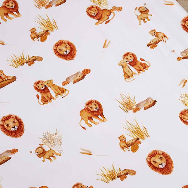 Snuggle Hunny Fitted Bassinet Sheet/Change Mat Cover - Lion