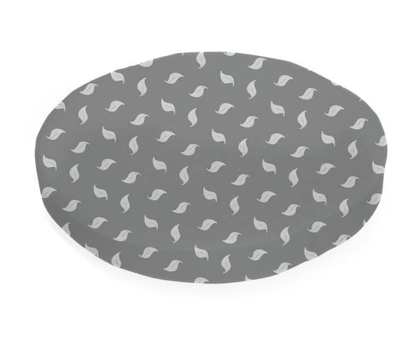 Amani Bebe Organic Round Fitted Sheet – White Leaf
