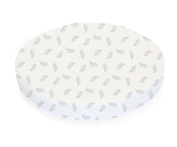 Amani Bebe Organic Round Fitted Sheet – Grey Leaf