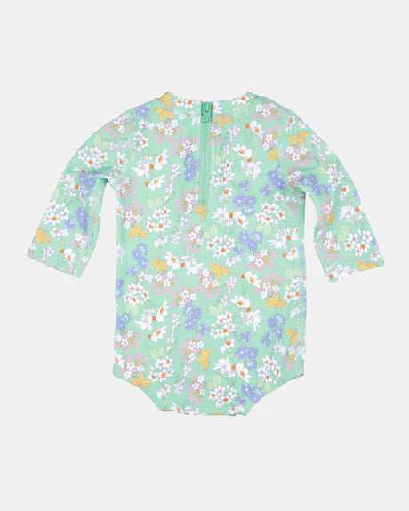 Toshi Swim Onesie L/S - Sea Blossom