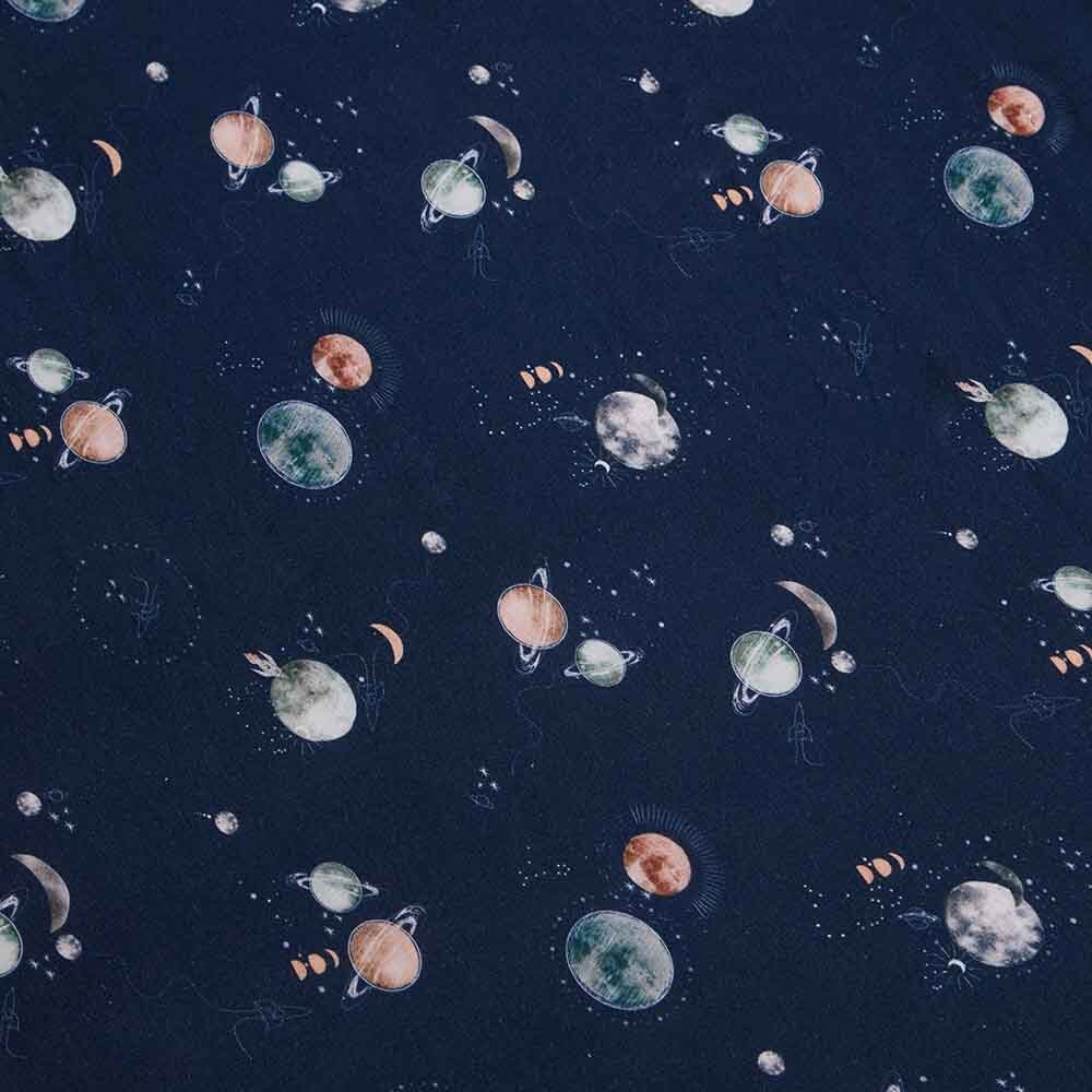Snuggle Hunny Organic Fitted Cot Sheet - Milky Way