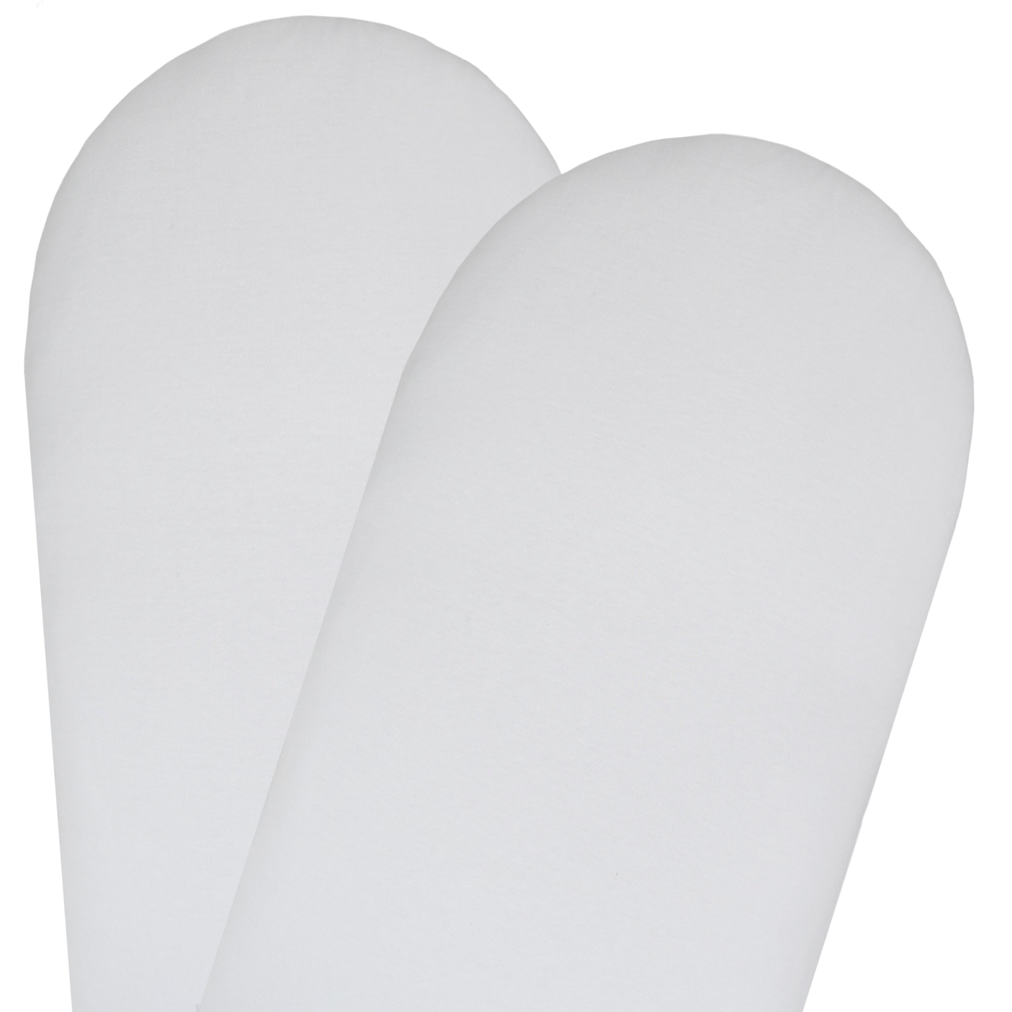Living Textiles 2-pack Moses/Pram Fitted Sheet - White