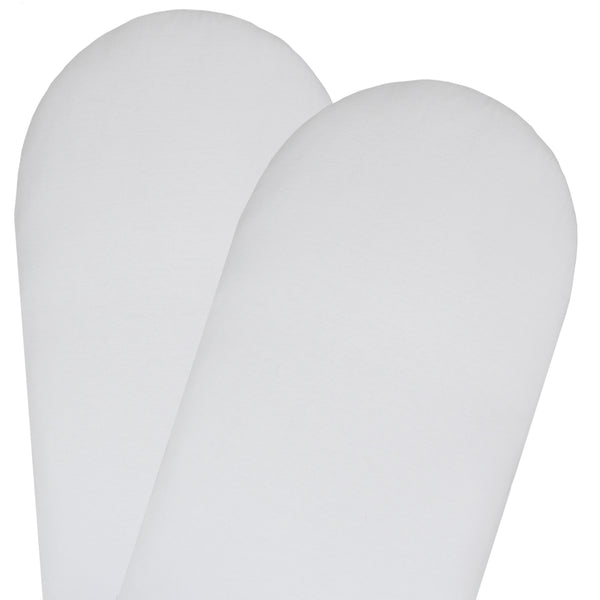 Living Textiles 2-pack Moses/Pram Fitted Sheet - White