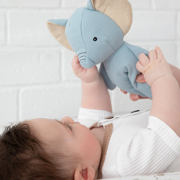 Living Textiles Linen Animal - Eddie the Elephant - Small