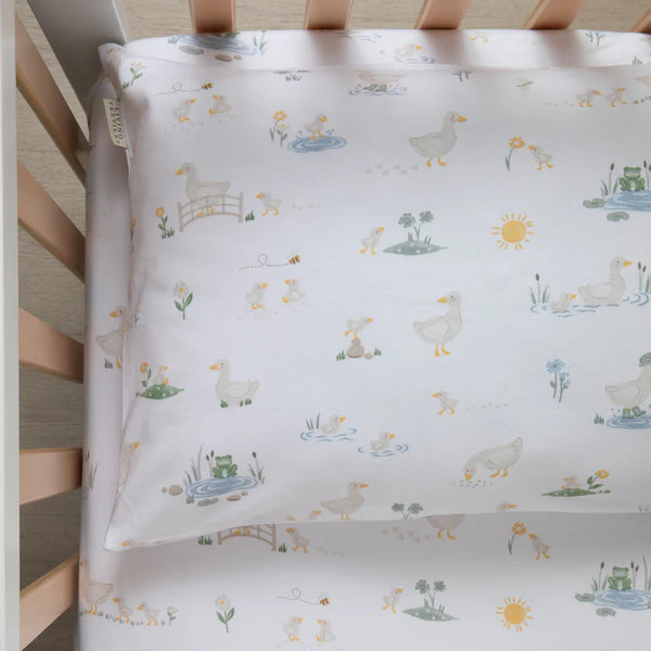 Living Textiles Organic Toddler Pillowcase - Goosey Goosey