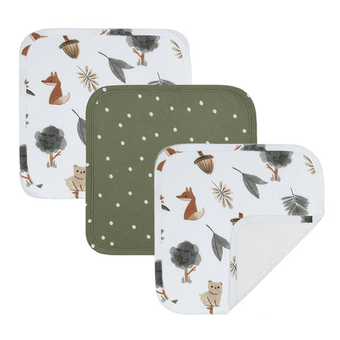 Living Textiles 3pk Wash Cloths - Forest Retreat