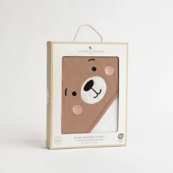 Living Textiles Hooded Towel - Cuddly Bear