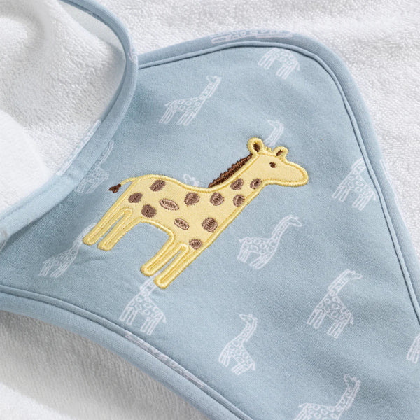 Living Textiles Hooded Towel - Giraffe Applique - Wild Safari