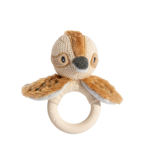 Living Textiles Australiana Knitted Ring Rattle - Kenny the Kookaburra