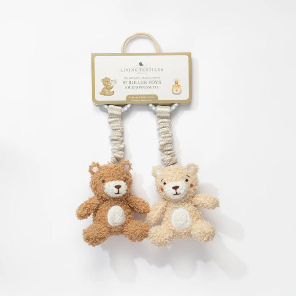 Living Textiles 2pk Stroller Toy - Cuddly Bear