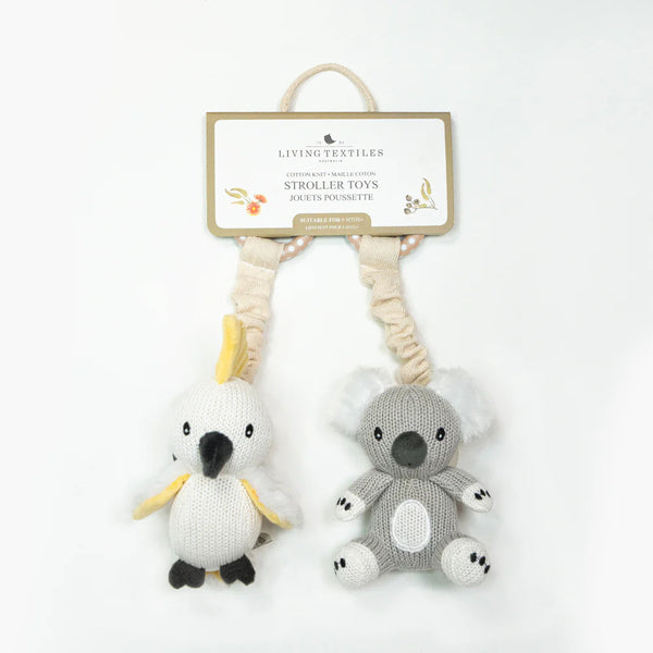 Living Textiles 2pk Stroller Toy - Koala & Cockatoo
