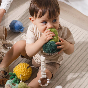 Living Textiles Mini Market 2pk Stroller Toy - Broccoli & Tomato