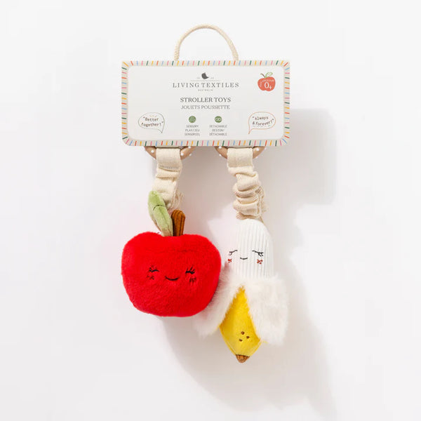 Living Textiles Mini Market 2pk Stroller Toy - Apple & Banana