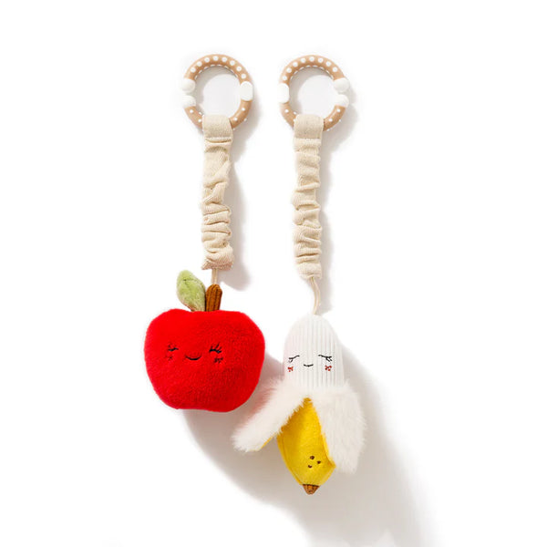 Living Textiles Mini Market 2pk Stroller Toy - Apple & Banana