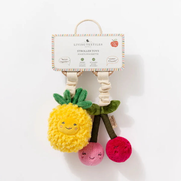 Living Textiles Mini Market 2pk Stroller Toy - Pineapple & Cherries