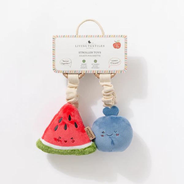Living Textiles Mini Market 2pk Stroller Toy - Watermelon & Blueberry