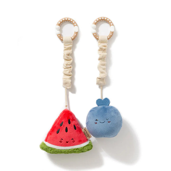 Living Textiles Mini Market 2pk Stroller Toy - Watermelon & Blueberry