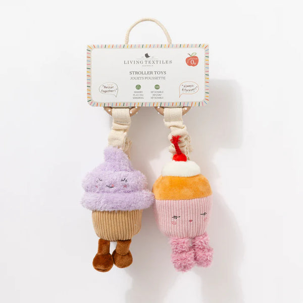 Living Textiles Mini Market 2pk Stroller Toy - Ice Cream & Cupcake