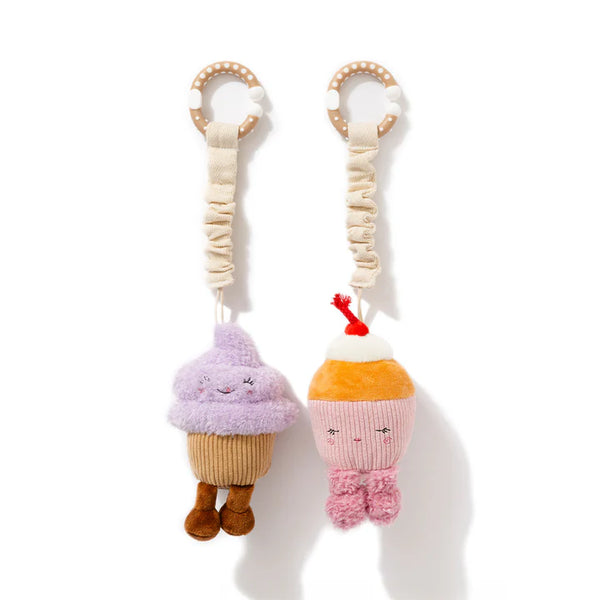 Living Textiles Mini Market 2pk Stroller Toy - Ice Cream & Cupcake