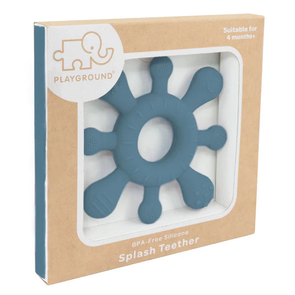 Playground Silicone Splash Teether - Steel Blue