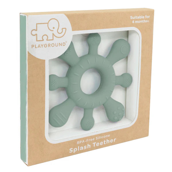 Playground Silicone Splash Teether - Sage