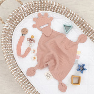 Playground Silicone Comfort Teether - Rose